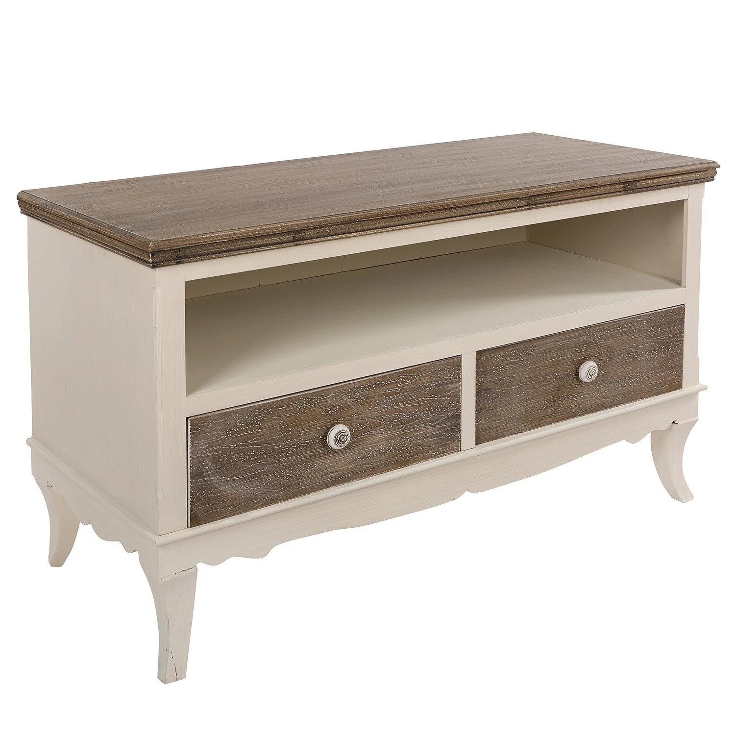 Ridgevalley TV-Lowboard Pua - Eukalyptus massiv - Cremeweiß / Braun 5 Ridgevalley TV-Lowboard Pua - Eukalyptus massiv - Cremeweiß / Braun – Bild 5