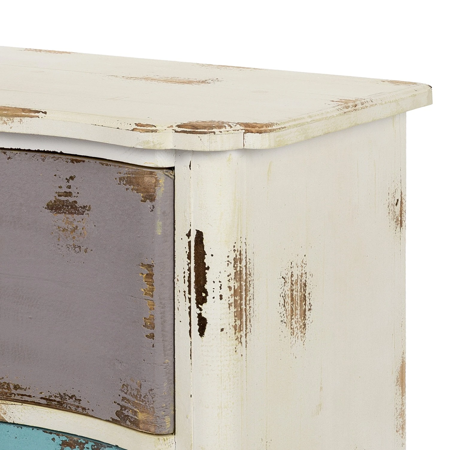 Ridgevalley Kommode Rusper - Tanne massiv - Vintage Weiß / Mehrfarbig 6 Ridgevalley Kommode Rusper - Tanne massiv - Vintage Weiß / Mehrfarbig – Bild 6