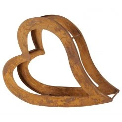 Boltze Kaminholzregal Heart - Metall - Braun