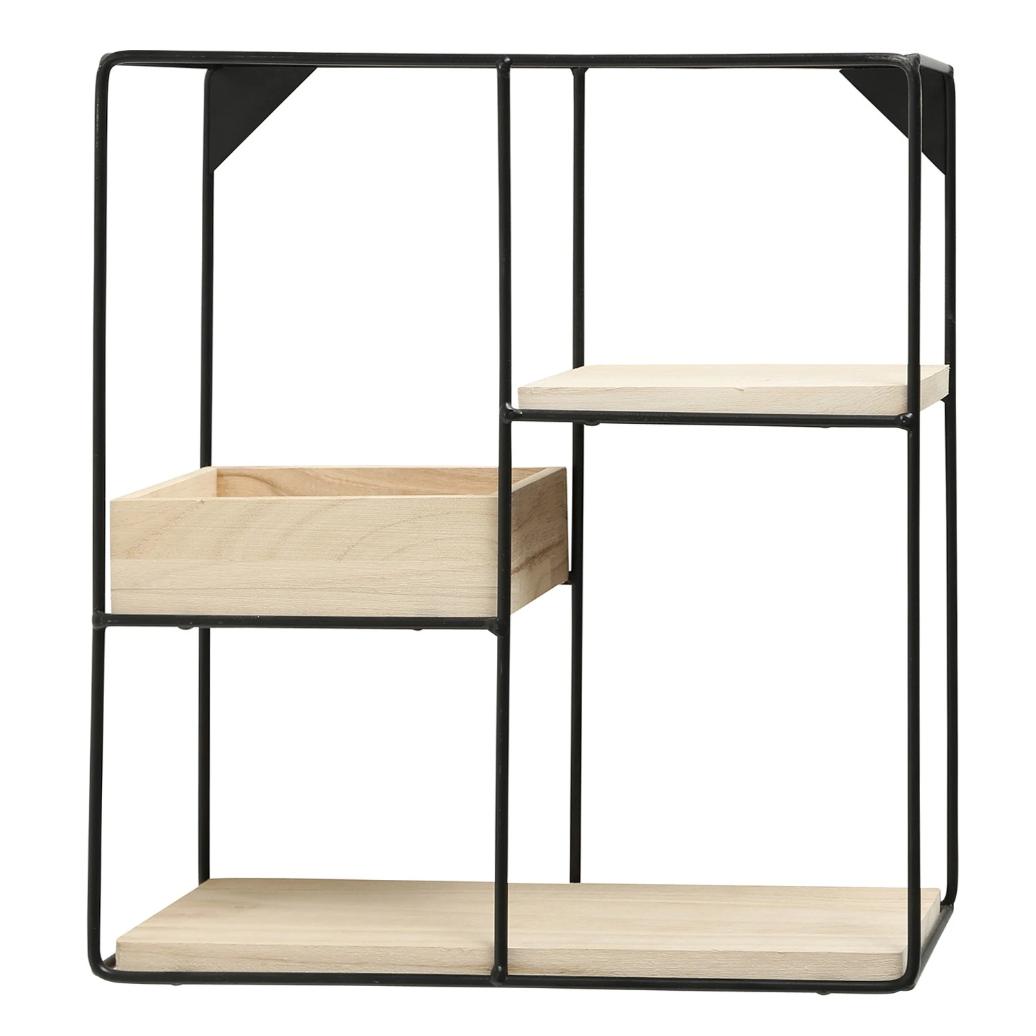 Boltze Wandregal Tjorge I - Metall - Schwarz / Braun 1 Boltze Wandregal Tjorge I - Metall - Schwarz / Braun