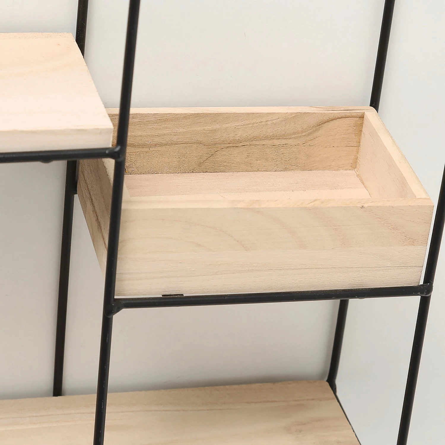 Boltze Wandregal Tjorge I - Metall - Schwarz / Braun 3 Boltze Wandregal Tjorge I - Metall - Schwarz / Braun – Bild 3