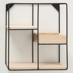 Boltze Wandregal Tjorge I - Metall - Schwarz / Braun 7 Boltze Wandregal Tjorge I - Metall - Schwarz / Braun -Wohnzimmermöbel boutique en ligne 1000270754 210709 14011700020 DETAILS P000000001000270754