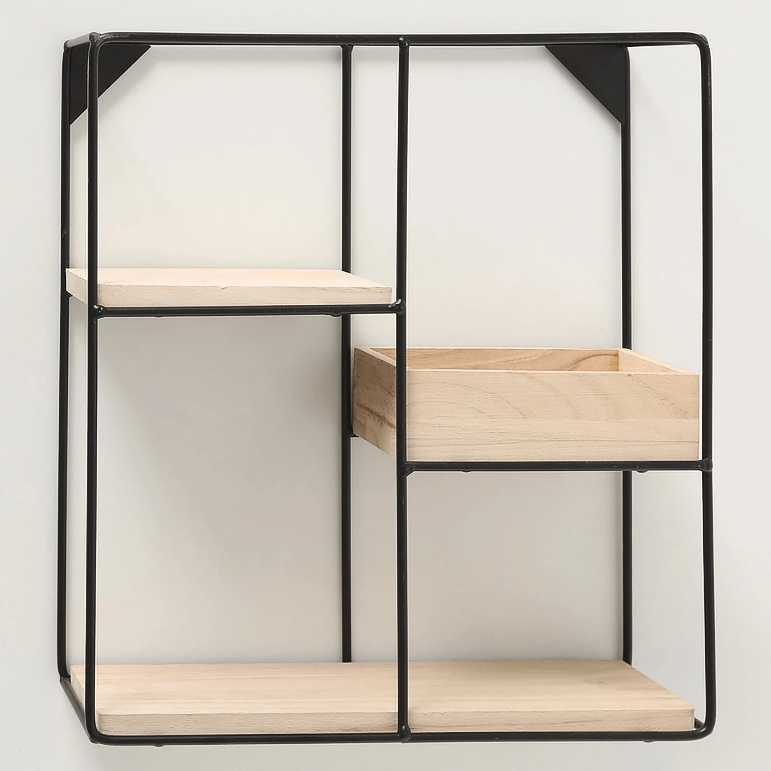 Boltze Wandregal Tjorge I - Metall - Schwarz / Braun 4 Boltze Wandregal Tjorge I - Metall - Schwarz / Braun – Bild 4