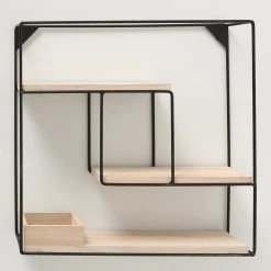 Boltze Wandregal Tjorge II - Metall - Schwarz / Braun -Wohnzimmermöbel boutique en ligne 1000270764 210709 14011900043 DETAILS P000000001000270764