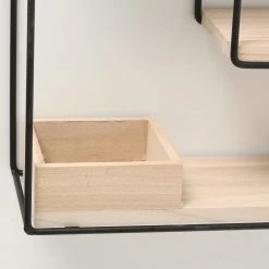 Boltze Wandregal Tjorge II - Metall - Schwarz / Braun -Wohnzimmermöbel boutique en ligne 1000270764 210709 14011900044 DETAILS P000000001000270764