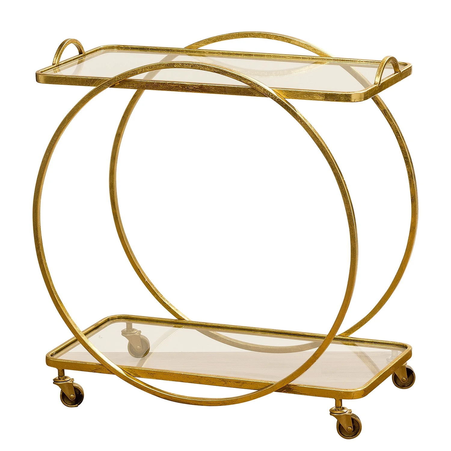 Boltze Servierwagen Duckow - Metall / Glas - Gold 1 Boltze Servierwagen Duckow - Metall / Glas - Gold