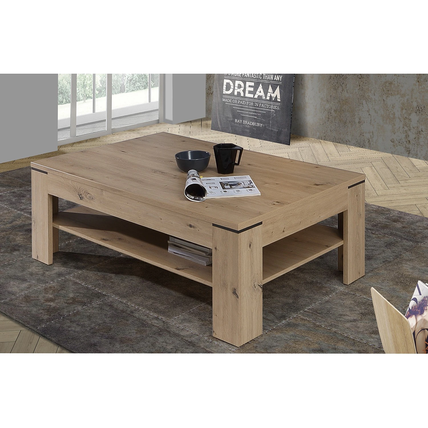 Ridgevalley Couchtisch Moro - Eiche Artisan Dekor 2 Ridgevalley Couchtisch Moro - Eiche Artisan Dekor – Bild 2