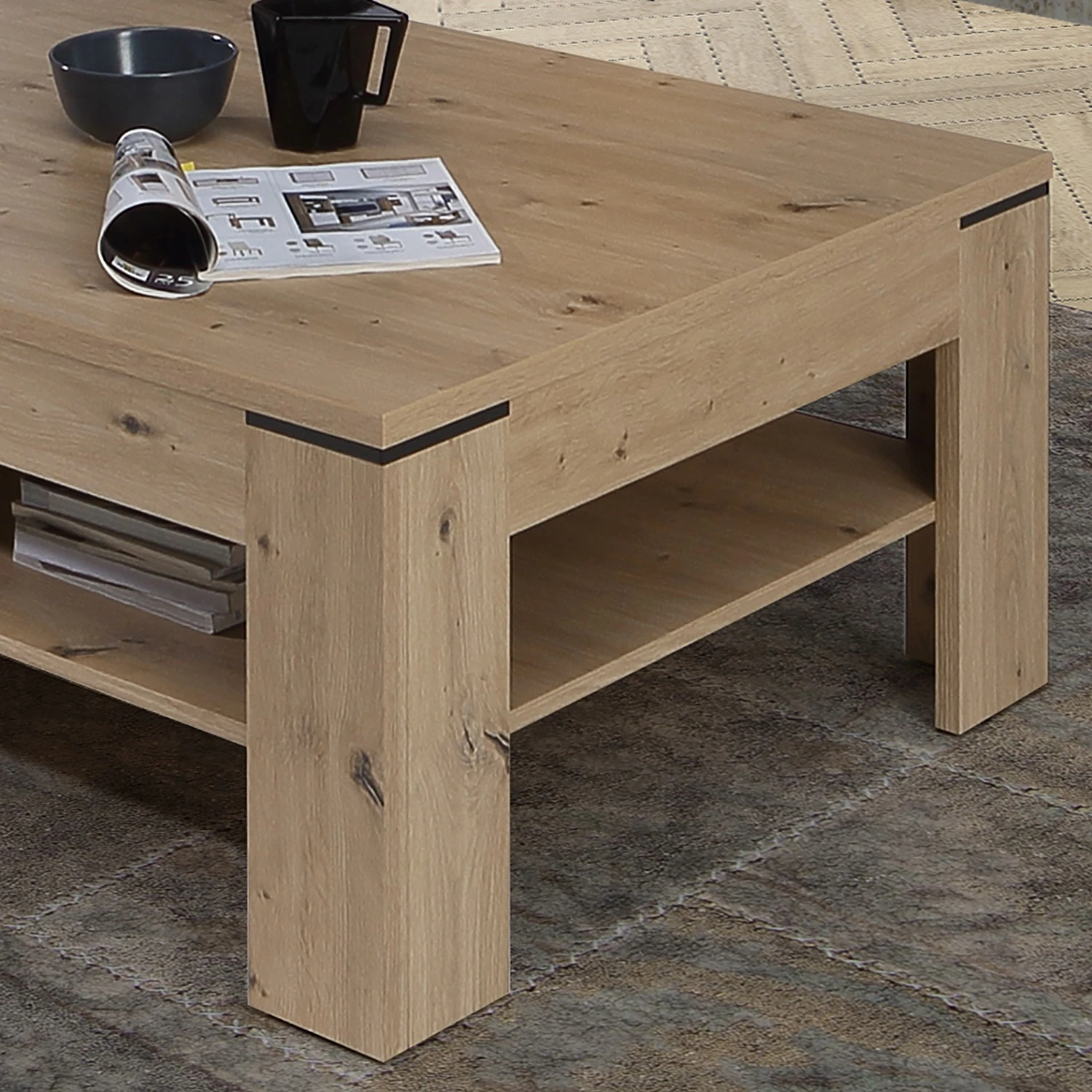 Ridgevalley Couchtisch Moro - Eiche Artisan Dekor 5 Ridgevalley Couchtisch Moro - Eiche Artisan Dekor – Bild 5