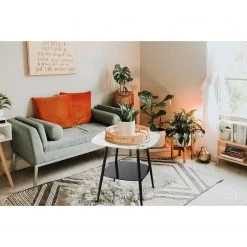 Red Living Beistelltisch Ladis - Glas / Metall - Marmor Weiß Dekor / Schwarz -Wohnzimmermöbel boutique en ligne 1000273412 210611 15404800074 MOOD DETAILS P000000001000273412 mood