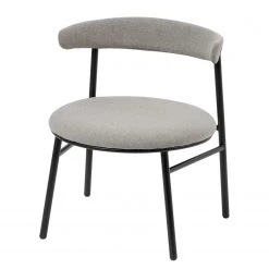 Studio Copenhagen Loungesessel Embi - Webstoff / Metall - Grau / Schwarz