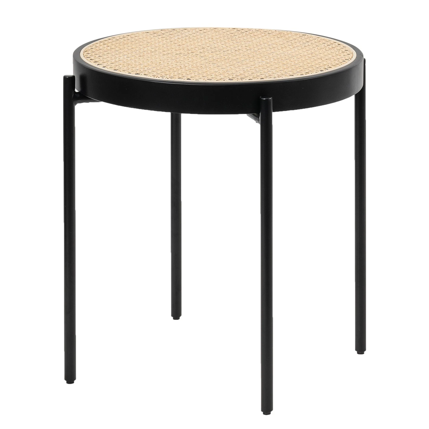 Studio Copenhagen Beistelltisch Cyra - Rattan / Metall - Rattan / Schwarz 1 Studio Copenhagen Beistelltisch Cyra - Rattan / Metall - Rattan / Schwarz