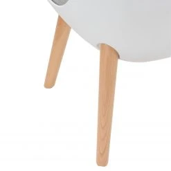 Mørteens Sessel Evie I - Kunststoff & Webstoff / Buche massiv - Weiß & Grau / Buche -Wohnzimmermöbel boutique en ligne 1000273470 220420 055 DETAILS P000000001000273470