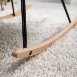 Mørteens Schaukelstuhl Felin - Webstoff / Metall & Buche massiv - Grau / Schwarz & Buche -Wohnzimmermöbel boutique en ligne 1000273480 220912 026 MOOD DETAILS P000000001000273480 mood