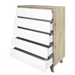 Norrwood Kommode Jano II - Weiß / Eiche Artisan Dekor -Wohnzimmermöbel boutique en ligne 1000273497 210615 13505800069 DETAILS P000000001000273497