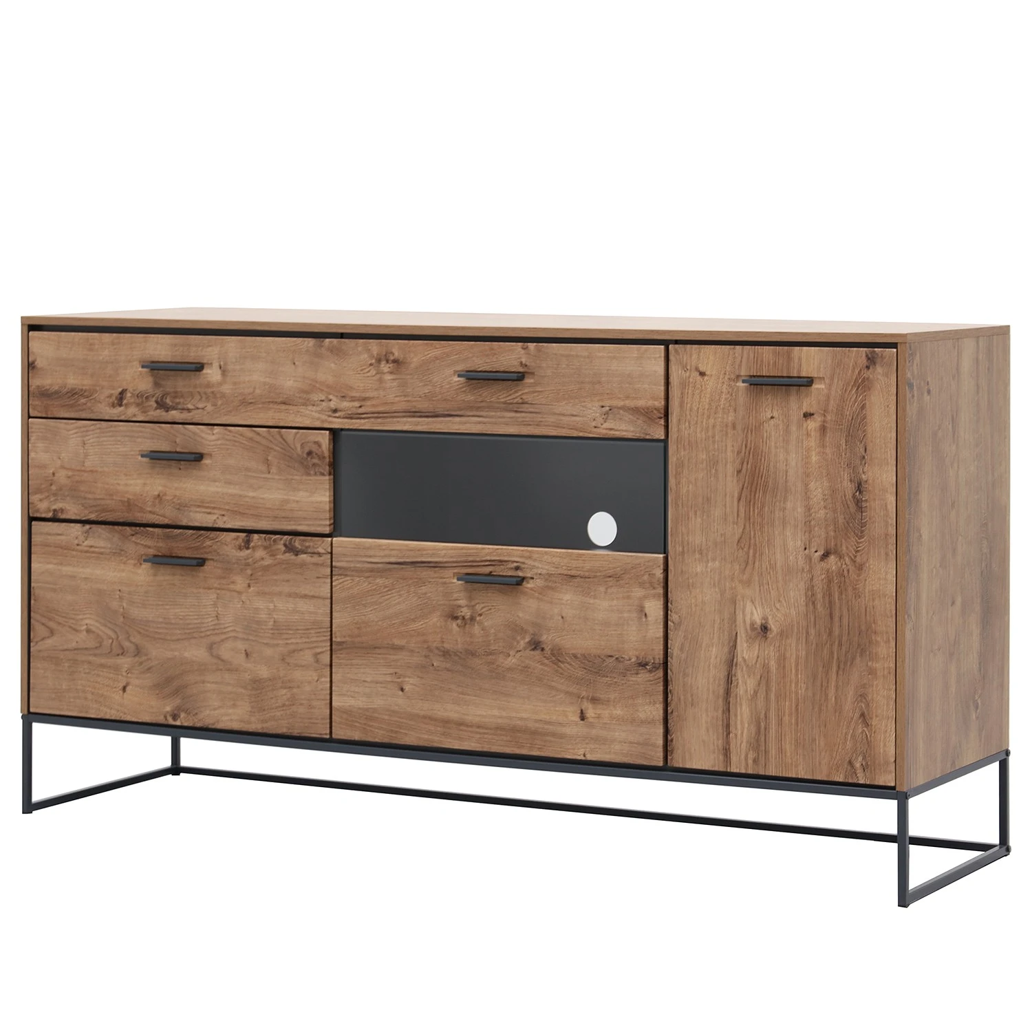 Red Living Sideboard Meevoo II - Eiche Rustikal Dekor / Graphit 1 Red Living Sideboard Meevoo II - Eiche Rustikal Dekor / Graphit