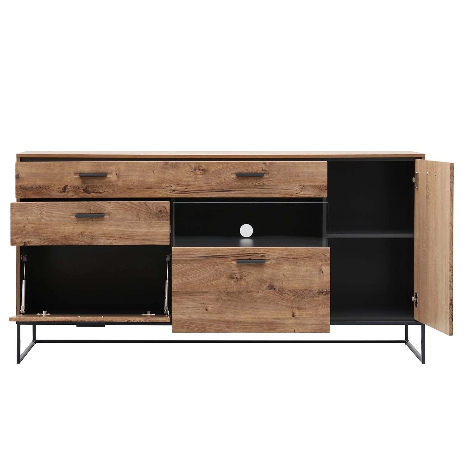 Red Living Sideboard Meevoo II - Eiche Rustikal Dekor / Graphit 5 Red Living Sideboard Meevoo II - Eiche Rustikal Dekor / Graphit – Bild 5
