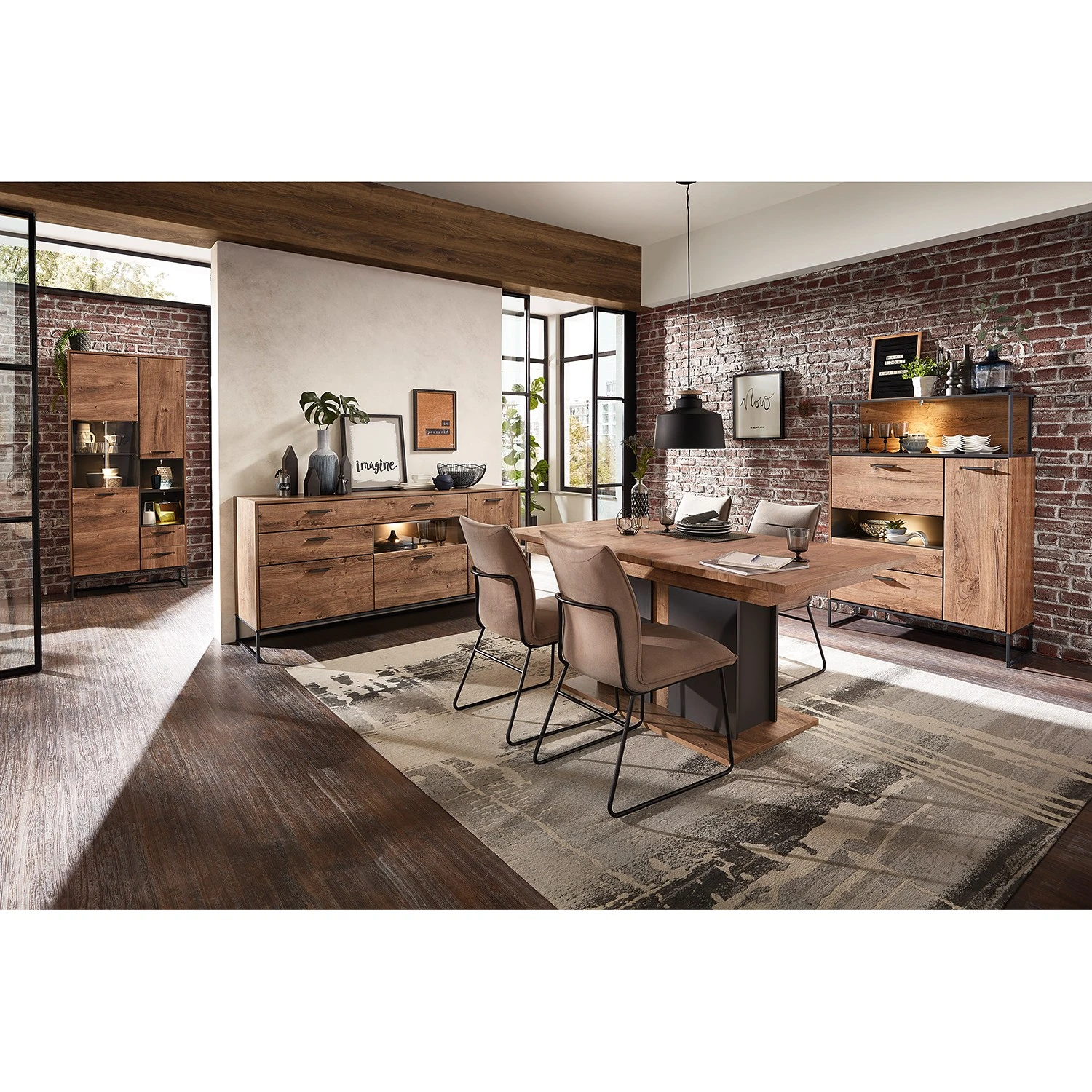 Red Living Sideboard Meevoo II - Eiche Rustikal Dekor / Graphit 2 Red Living Sideboard Meevoo II - Eiche Rustikal Dekor / Graphit – Bild 2