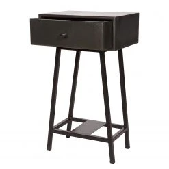 Red Living Beistelltisch Kait - Mango massiv / Metall - Schwarz -Wohnzimmermöbel boutique en ligne 1000275606 210630 12463000013 DETAILS P000000001000275606