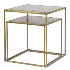 Red Living Beistelltisch Goon (2er-Set) - Metall - Antik Gold -Wohnzimmermöbel boutique en ligne 1000275608 210630 12463100022 DETAILS P000000001000275608