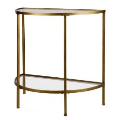 Red Living Beistelltisch Lamada II - Glas / Metall - Gold