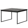 Red Living Couchtisch Egby - Kiefer massiv / Metall - Kiefer Schwarz / Schwarz - Breite: 60 cm