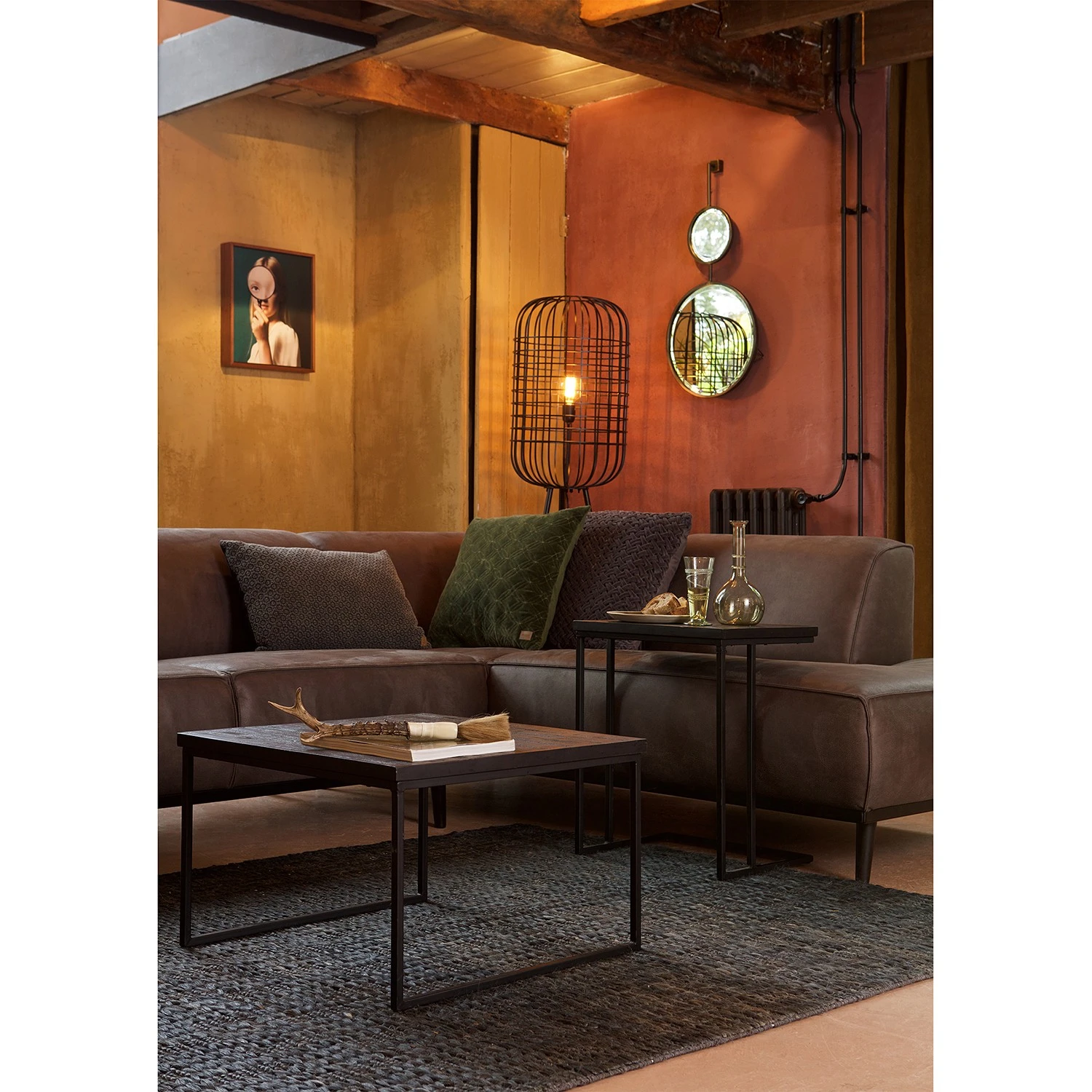 Red Living Couchtisch Egby - Kiefer massiv / Metall - Kiefer Schwarz / Schwarz - Breite: 60 cm 2 Red Living Couchtisch Egby - Kiefer massiv / Metall - Kiefer Schwarz / Schwarz - Breite: 60 cm – Bild 2