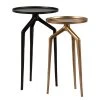 Red Living Beistelltische Hirado (2er-Set) - Metall - Schwarz / Antik Gold