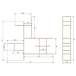 Red Living Wandregal Zeist - Metall - Antik Gold -Wohnzimmermöbel boutique en ligne 1000275647 210630 12471200204 SKETCH DETAILS P000000001000275647 sketch