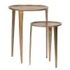 Red Living Beistelltisch Illo (2er-Set) - Metall - Antik Gold