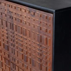 Red Living Highboard Dynk - Sheesham massiv - Sheesham / Schwarz -Wohnzimmermöbel boutique en ligne 1000275669 210630 12481500312 DETAILS P000000001000275669