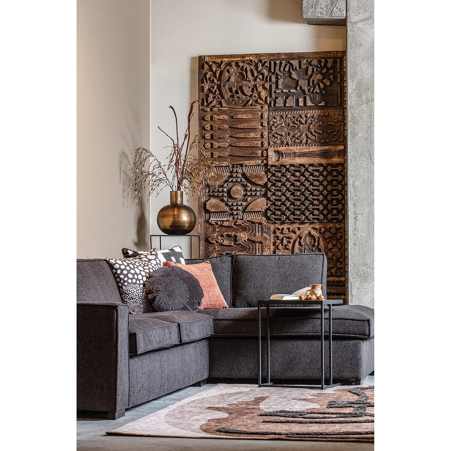 Red Living Beistelltisch Filley II - Altholz Teak / Metall - Teak / Schwarz 2 Red Living Beistelltisch Filley II - Altholz Teak / Metall - Teak / Schwarz – Bild 2