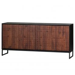 Red Living Sideboard Dynk - Sheesham massiv - Sheesham / Schwarz