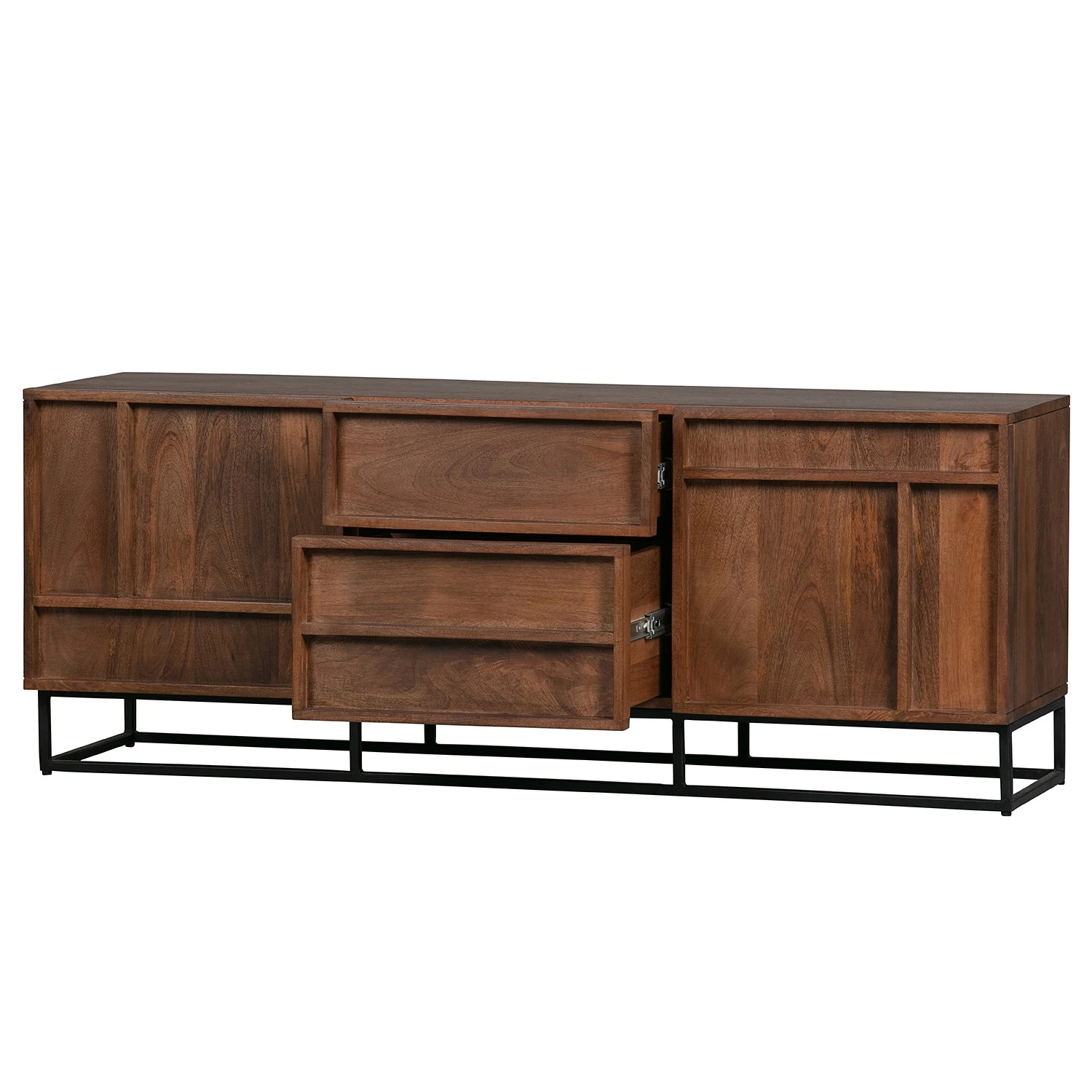 Red Living Sideboard Borro I - Mango massiv / Metall - Mango / Schwarz 3 Red Living Sideboard Borro I - Mango massiv / Metall - Mango / Schwarz – Bild 3