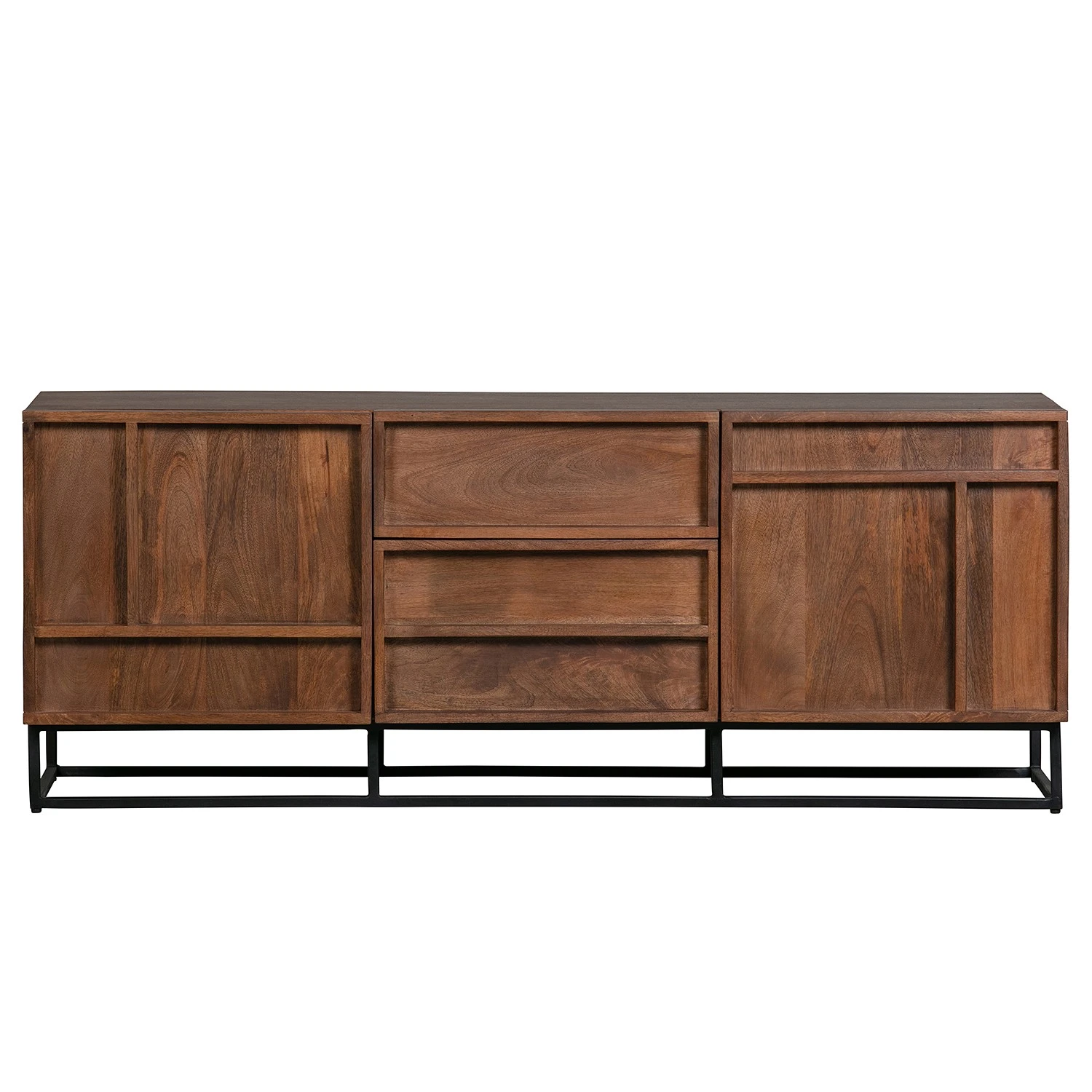 Red Living Sideboard Borro I - Mango massiv / Metall - Mango / Schwarz 4 Red Living Sideboard Borro I - Mango massiv / Metall - Mango / Schwarz – Bild 4