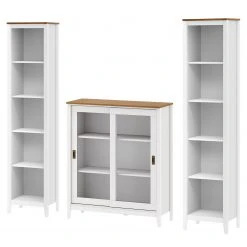 Maison Belfort Wohnkombination Rivery III (3-teilig) - Kiefer massiv - Weiß