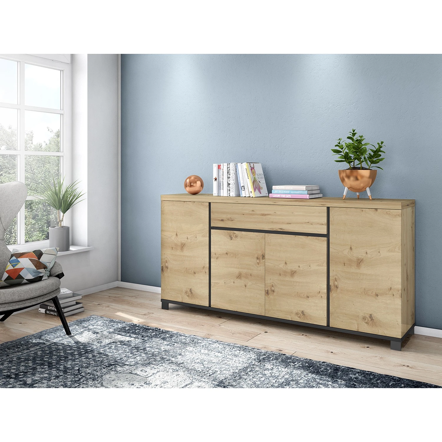 Loftscape Sideboard Bilsen II - Eiche Artisan Dekor 2 Loftscape Sideboard Bilsen II - Eiche Artisan Dekor – Bild 2