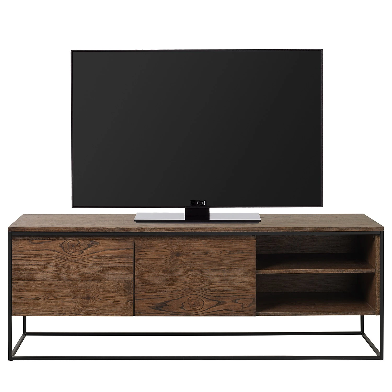 Red Living TV-Lowboard Ratho - Echtholzfurnier / Metall - Eiche Dunkel 1 Red Living TV-Lowboard Ratho - Echtholzfurnier / Metall - Eiche Dunkel