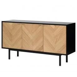 Loftscape Sideboard Charlo - Echtholzfurnier - Eiche / Schwarz