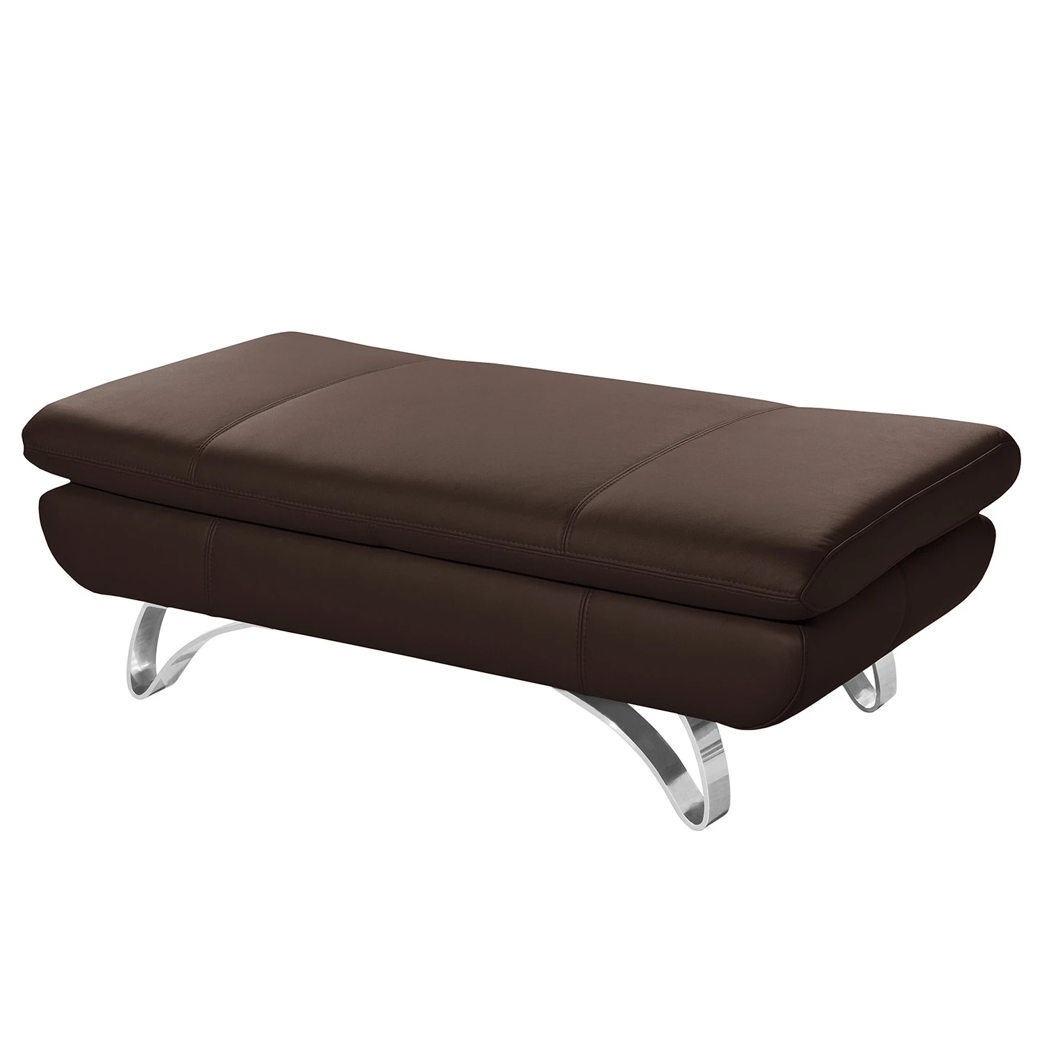 Loftscape Polsterhocker Buin - Echtleder Canela: Schokobraun 1 Loftscape Polsterhocker Buin - Echtleder Canela: Schokobraun