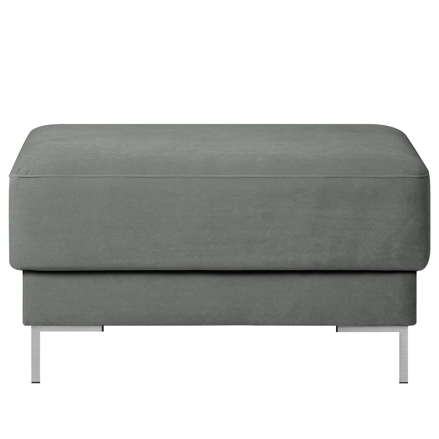 Fredriks Polsterhocker Summer - Samt Vaia: Grau 2 Fredriks Polsterhocker Summer - Samt Vaia: Grau – Bild 2