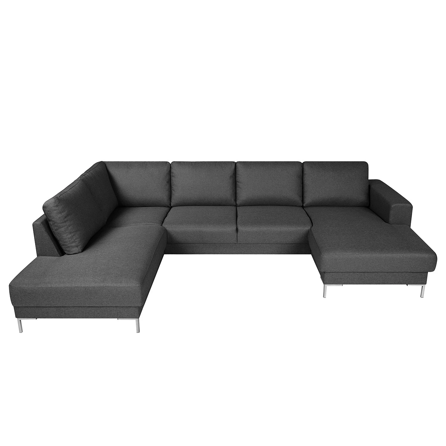 Fredriks Wohnlandschaft Summer Webstoff - Webstoff Mavie: Anthrazit - Longchair davorstehend rechts / Ottomane links 5 Fredriks Wohnlandschaft Summer Webstoff - Webstoff Mavie: Anthrazit - Longchair davorstehend rechts / Ottomane links – Bild 5