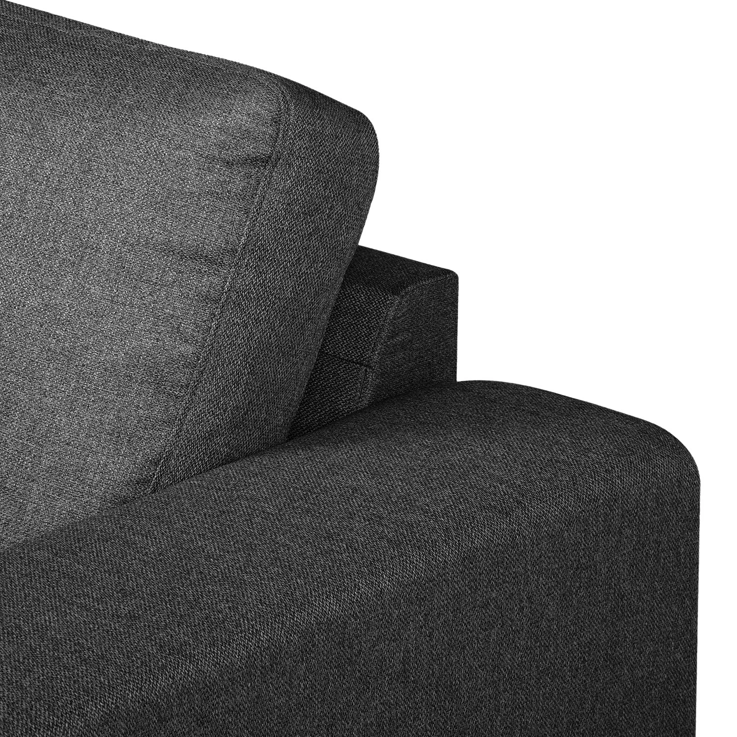 Fredriks Wohnlandschaft Summer Webstoff - Webstoff Mavie: Anthrazit - Longchair davorstehend rechts / Ottomane links 6 Fredriks Wohnlandschaft Summer Webstoff - Webstoff Mavie: Anthrazit - Longchair davorstehend rechts / Ottomane links – Bild 6