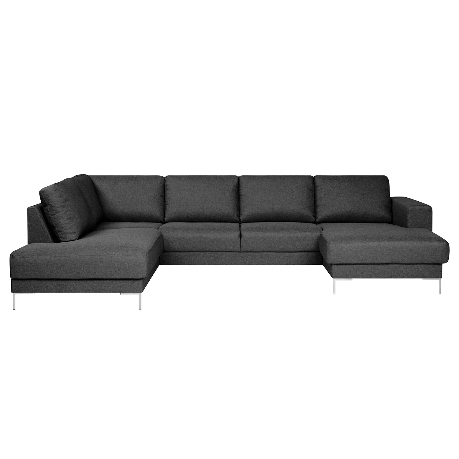 Fredriks Wohnlandschaft Summer Webstoff - Webstoff Mavie: Anthrazit - Longchair davorstehend rechts / Ottomane links 13 Fredriks Wohnlandschaft Summer Webstoff - Webstoff Mavie: Anthrazit - Longchair davorstehend rechts / Ottomane links – Bild 13