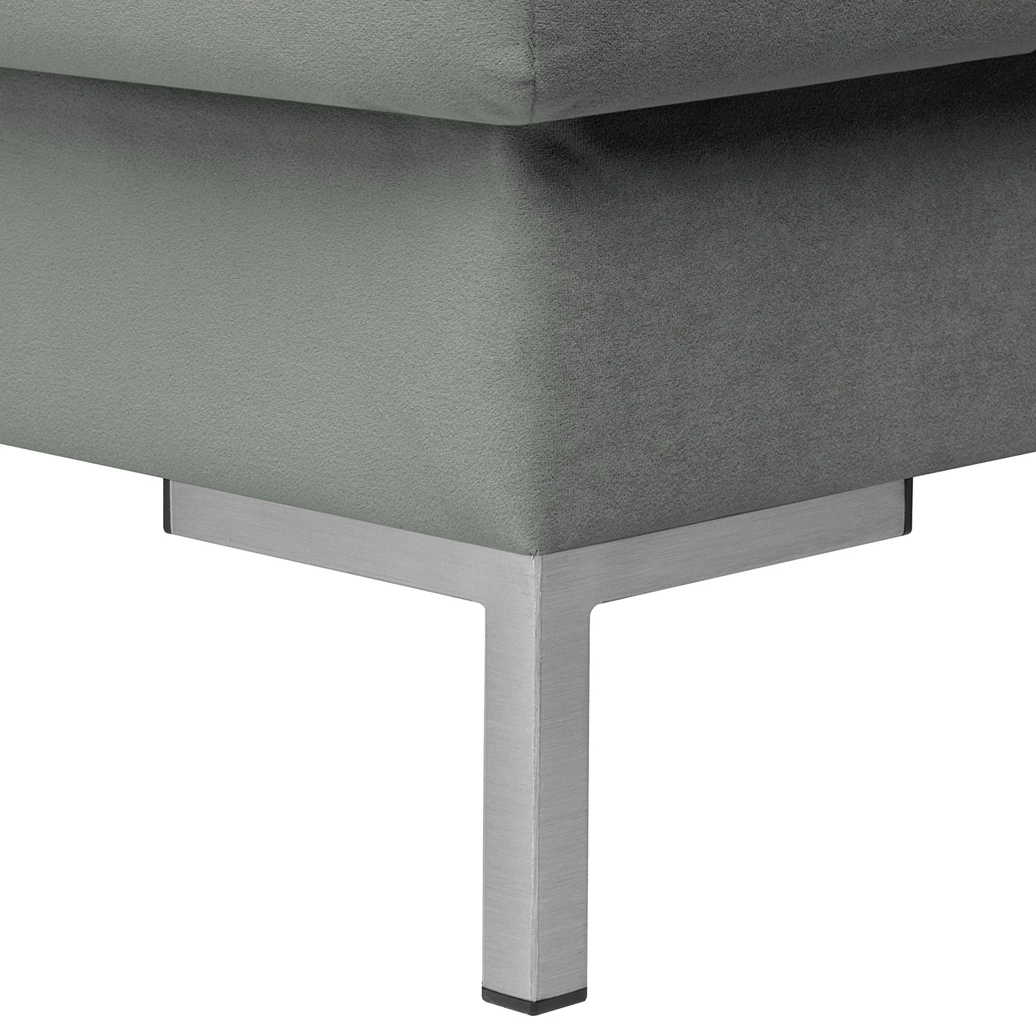 Fredriks Wohnlandschaft Summer Webstoff - Samt Vaia: Grau - Longchair davorstehend rechts / Ottomane links 10 Fredriks Wohnlandschaft Summer Webstoff - Samt Vaia: Grau - Longchair davorstehend rechts / Ottomane links – Bild 10