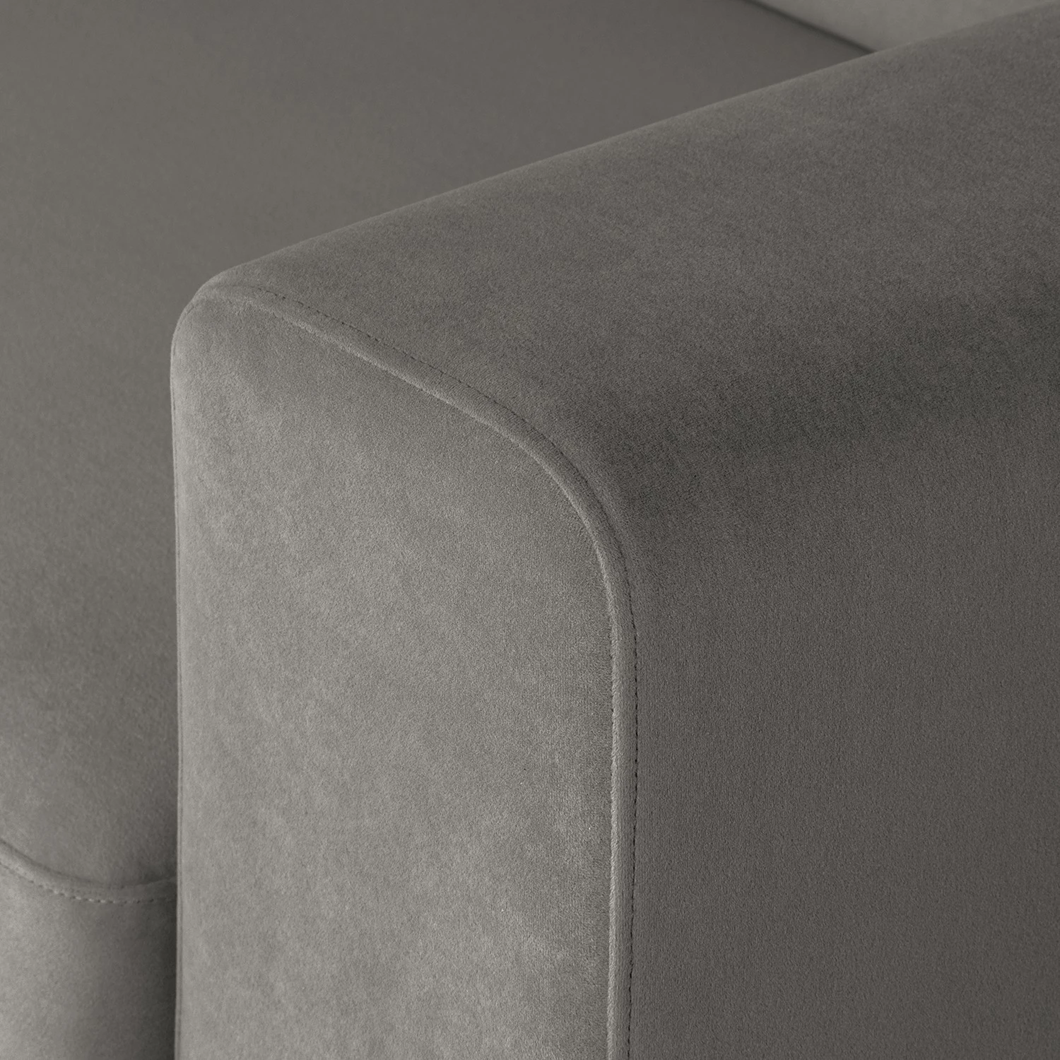 Fredriks Wohnlandschaft Summer Webstoff - Samt Vaia: Grau - Longchair davorstehend rechts / Ottomane links 19 Fredriks Wohnlandschaft Summer Webstoff - Samt Vaia: Grau - Longchair davorstehend rechts / Ottomane links – Bild 19