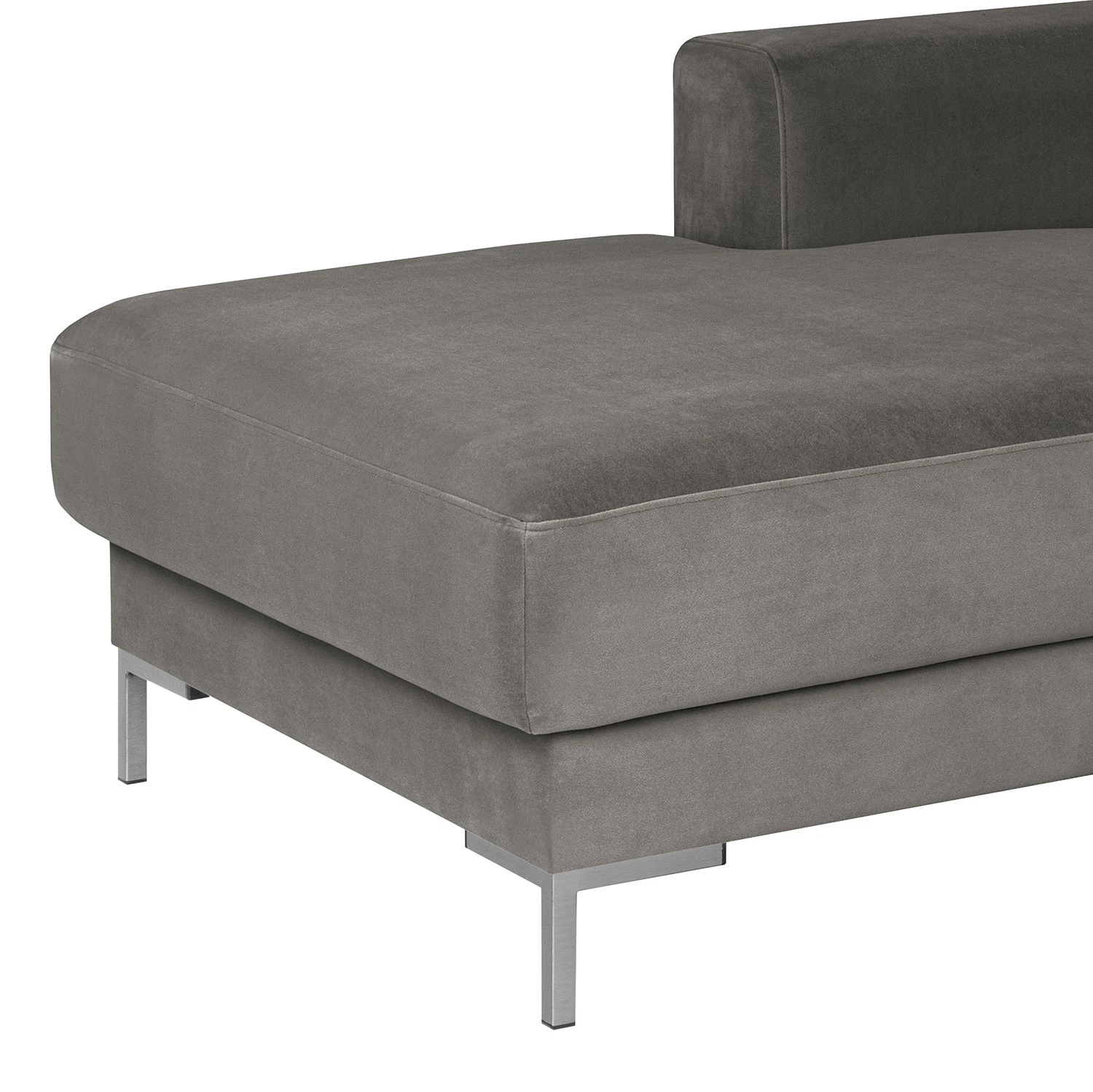 Fredriks Wohnlandschaft Summer Webstoff - Samt Vaia: Grau - Longchair davorstehend rechts / Ottomane links 21 Fredriks Wohnlandschaft Summer Webstoff - Samt Vaia: Grau - Longchair davorstehend rechts / Ottomane links – Bild 21