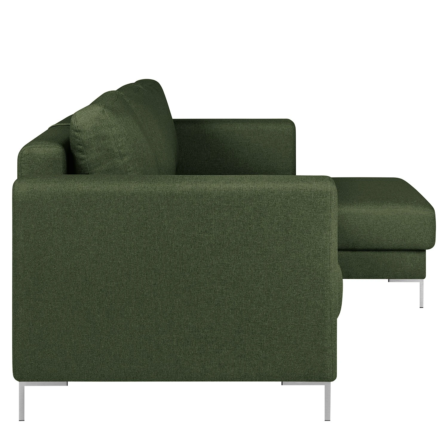 Fredriks Ecksofa Summer - Webstoff Mavie: Dunkelgrün - Longchair davorstehend rechts - Mit Schlaffunktion 4 Fredriks Ecksofa Summer - Webstoff Mavie: Dunkelgrün - Longchair davorstehend rechts - Mit Schlaffunktion – Bild 4