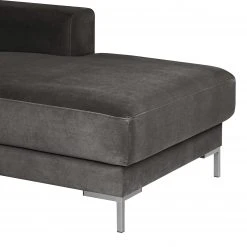 Fredriks Ecksofa Summer - Samt Vaia: Dunkelgrau - Longchair davorstehend rechts - Mit Schlaffunktion -Wohnzimmermöbel boutique en ligne 1000279810 211217 13144100950 DETAILS P000000001000279810