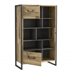 Red Living Regal Voru II - Eiche Stirling Dekor / Anthrazit -Wohnzimmermöbel boutique en ligne 1000280668 210813 08154000075 DETAILS P000000001000280668