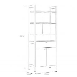 Norrwood Regal Holvik - Eiche Sonoma Dekor / Weiß -Wohnzimmermöbel boutique en ligne 1000280674 210813 08154300121 SKETCH DETAILS P000000001000280674 sketch